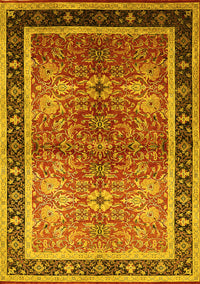 Oriental Yellow Traditional Rug, urb899yw