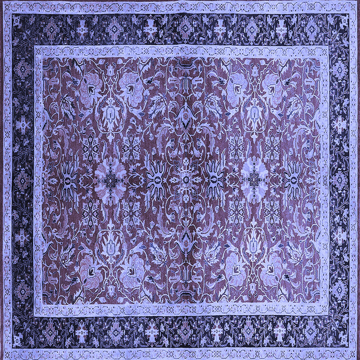 Square Oriental Blue Traditional Rug, urb899blu