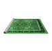 Sideview of Machine Washable Oriental Emerald Green Traditional Area Rugs, wshurb899emgrn