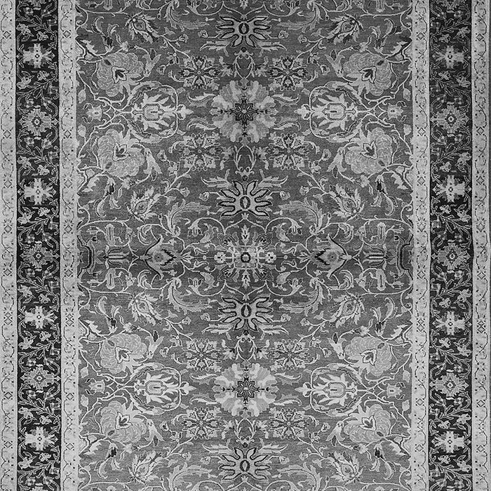 Machine Washable Oriental Gray Traditional Rug, wshurb899gry