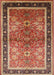 Mid-Century Modern Brown Sand Brown Oriental Rug, urb899