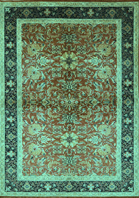 Oriental Turquoise Traditional Rug, urb899turq