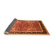 Sideview of Oriental Orange Traditional Rug, urb899org