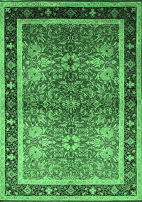 Oriental Emerald Green Traditional Rug, urb899emgrn