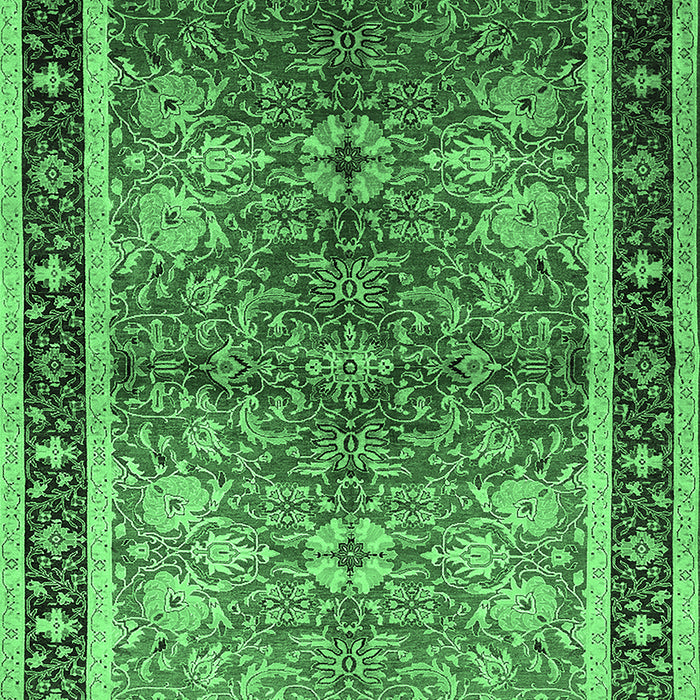 Oriental Emerald Green Traditional Rug, urb899emgrn
