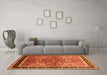 Machine Washable Oriental Orange Traditional Area Rugs in a Living Room, wshurb899org