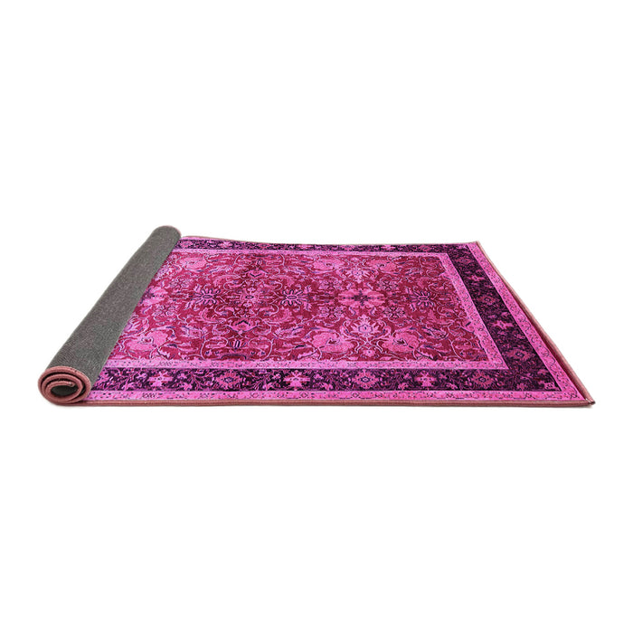 Sideview of Oriental Pink Traditional Rug, urb899pnk