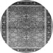 Round Oriental Gray Traditional Rug, urb899gry