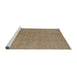 Sideview of Machine Washable Industrial Modern Brown Rug, wshurb900