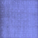 Square Oriental Blue Traditional Rug, urb900blu