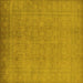 Square Oriental Yellow Traditional Rug, urb900yw