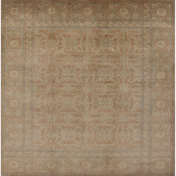 Square Machine Washable Industrial Modern Brown Rug, wshurb900