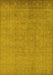 Machine Washable Oriental Yellow Traditional Rug, wshurb900yw