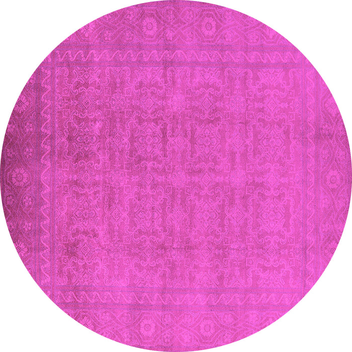 Round Oriental Pink Traditional Rug, urb900pnk