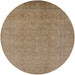 Round Mid-Century Modern Brown Oriental Rug, urb900
