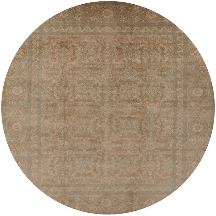 Round Machine Washable Industrial Modern Brown Rug, wshurb900