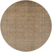 Round Machine Washable Industrial Modern Brown Rug, wshurb900