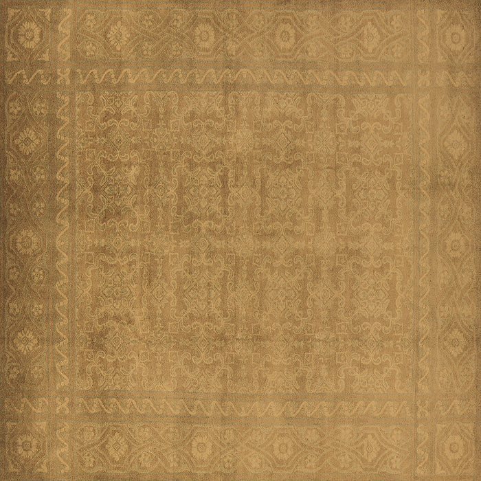 Square Oriental Brown Traditional Rug, urb900brn