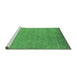 Sideview of Machine Washable Oriental Emerald Green Traditional Area Rugs, wshurb900emgrn