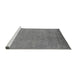 Sideview of Machine Washable Oriental Gray Traditional Rug, wshurb900gry