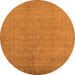 Round Oriental Orange Traditional Rug, urb900org