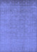 Machine Washable Oriental Blue Traditional Rug, wshurb900blu