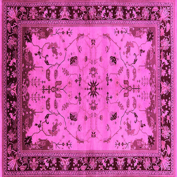 Square Oriental Pink Traditional Rug, urb901pnk