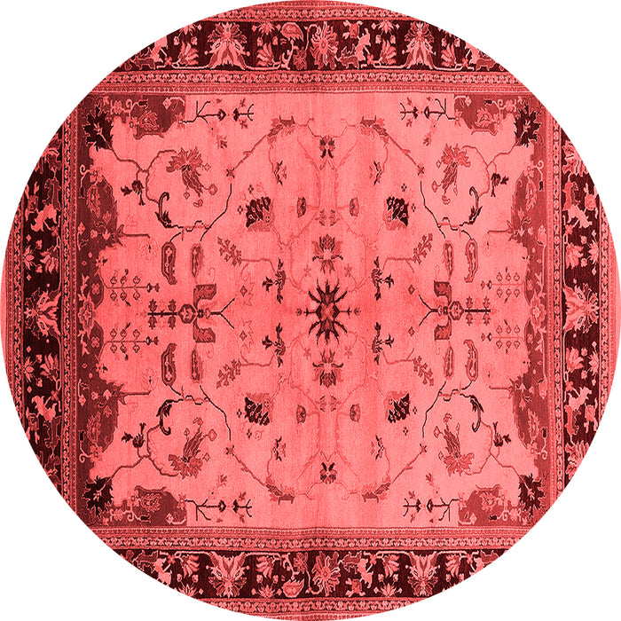 Machine Washable Oriental Red Traditional Rug, wshurb901red