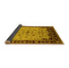 Sideview of Oriental Yellow Traditional Rug, urb901yw