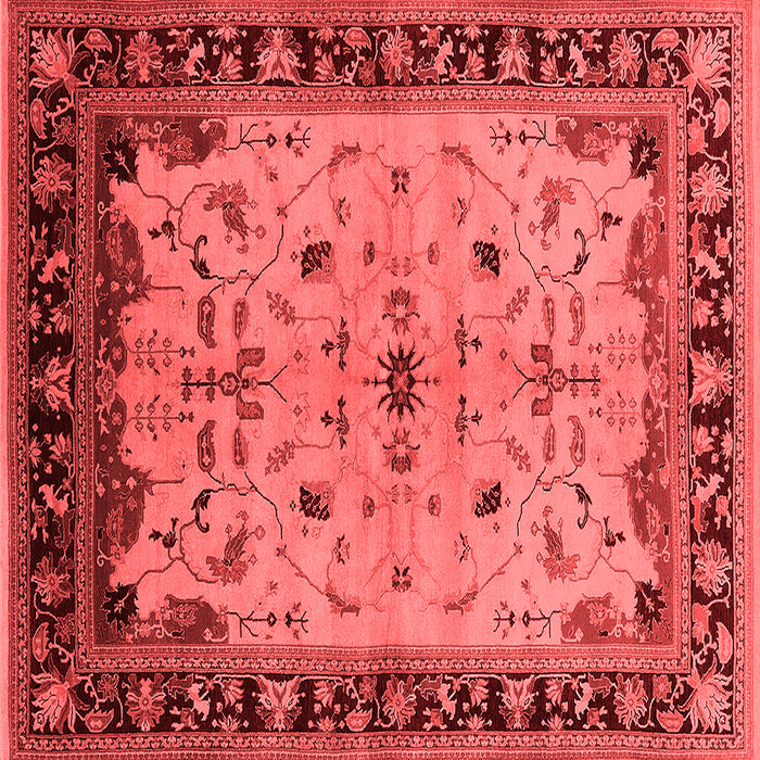 Machine Washable Oriental Red Traditional Rug, wshurb901red