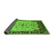 Sideview of Oriental Green Traditional Rug, urb901grn