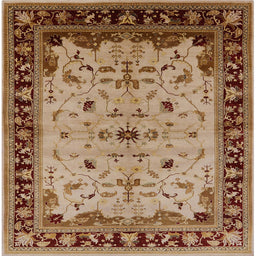 Square Machine Washable Industrial Modern Saddle Brown Rug, wshurb901