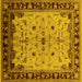Square Oriental Yellow Traditional Rug, urb901yw