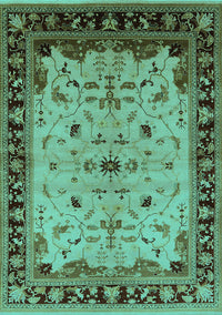 Oriental Turquoise Traditional Rug, urb901turq