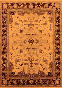 Oriental Orange Traditional Rug, urb901org