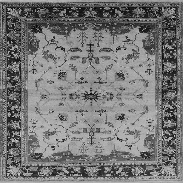 Square Oriental Gray Traditional Rug, urb901gry