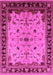 Machine Washable Oriental Pink Traditional Rug, wshurb901pnk