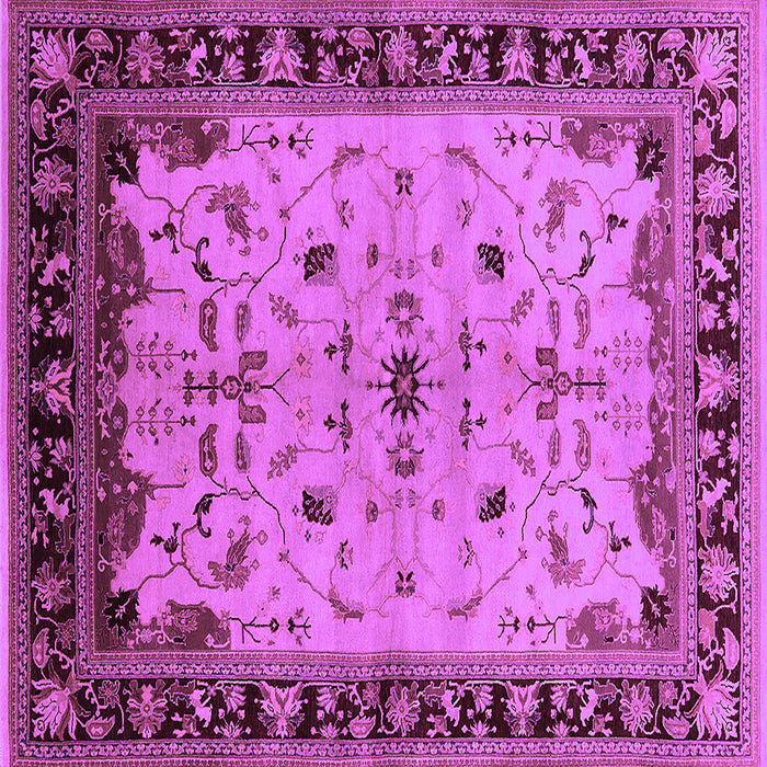 Square Oriental Purple Traditional Rug, urb901pur