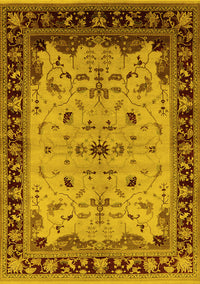 Oriental Yellow Traditional Rug, urb901yw