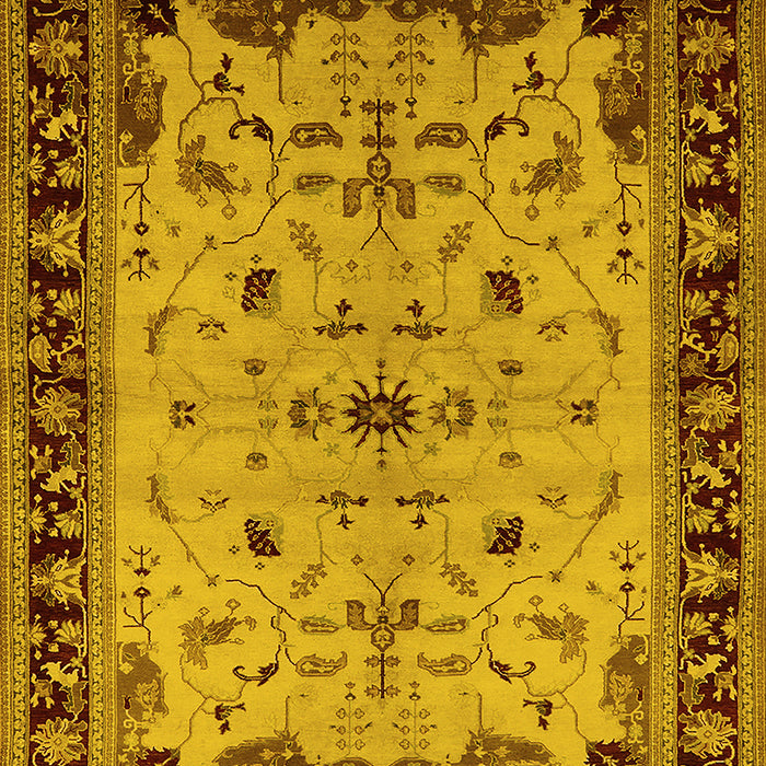 Oriental Yellow Traditional Rug, urb901yw