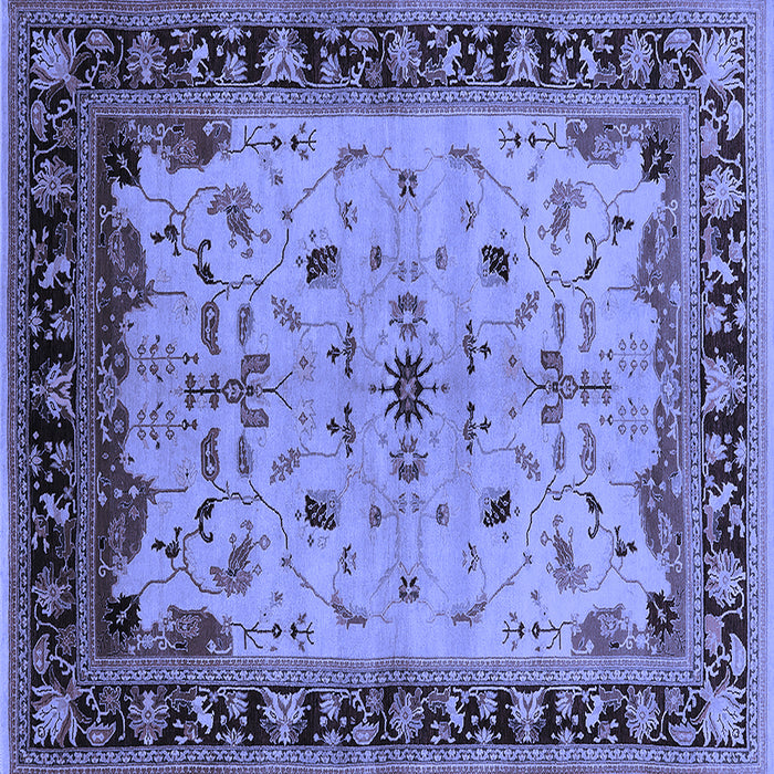 Square Oriental Blue Traditional Rug, urb901blu