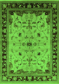 Oriental Green Traditional Rug, urb901grn