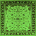Square Oriental Green Traditional Rug, urb901grn