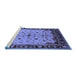 Sideview of Machine Washable Oriental Blue Traditional Rug, wshurb901blu