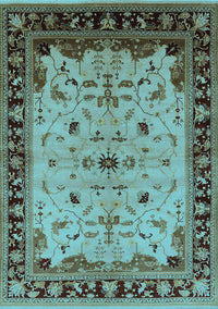 Oriental Light Blue Traditional Rug, urb901lblu