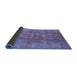 Sideview of Oriental Blue Traditional Rug, urb902blu