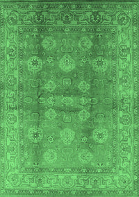 Oriental Emerald Green Traditional Rug, urb902emgrn