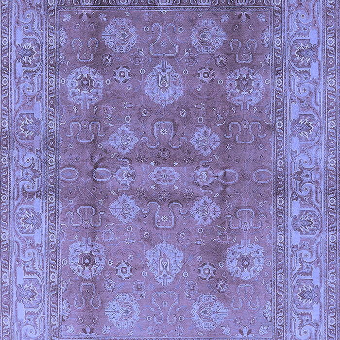 Machine Washable Oriental Blue Traditional Rug, wshurb902blu