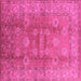 Square Oriental Pink Traditional Rug, urb902pnk