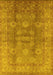 Oriental Yellow Traditional Rug, urb902yw